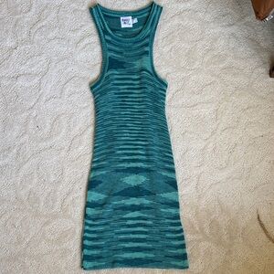 Princess Polly Teal & Aqua Knit Tank Midi Dress